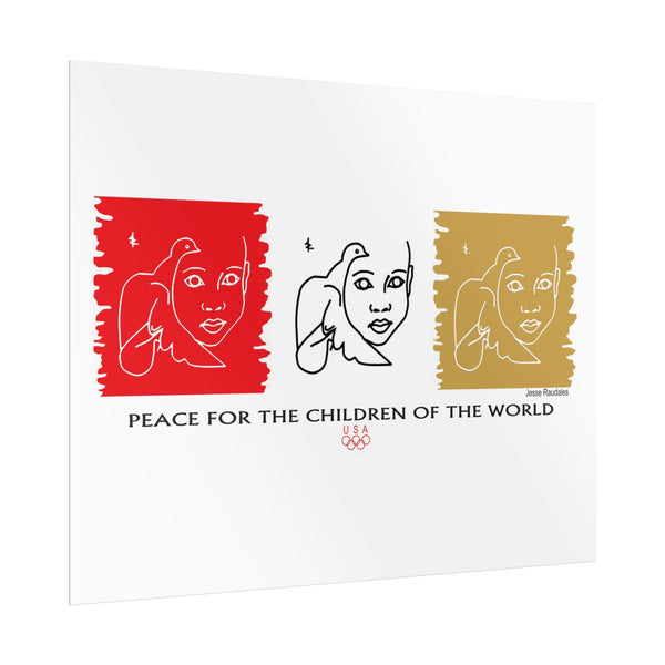 Peace For The Children Of The World by Jesse Raudales Rolled Posters