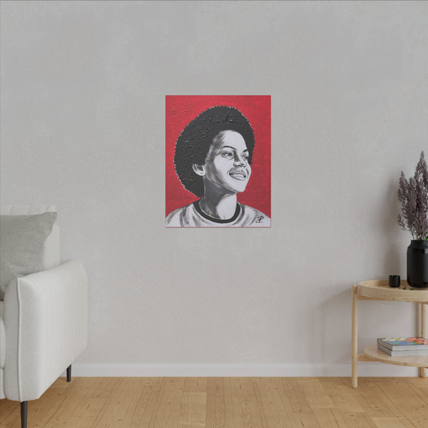 Nikki Giovanni by Jesse Raudales Matte Canvas, Stretched, 0.75" (Multi-Size)