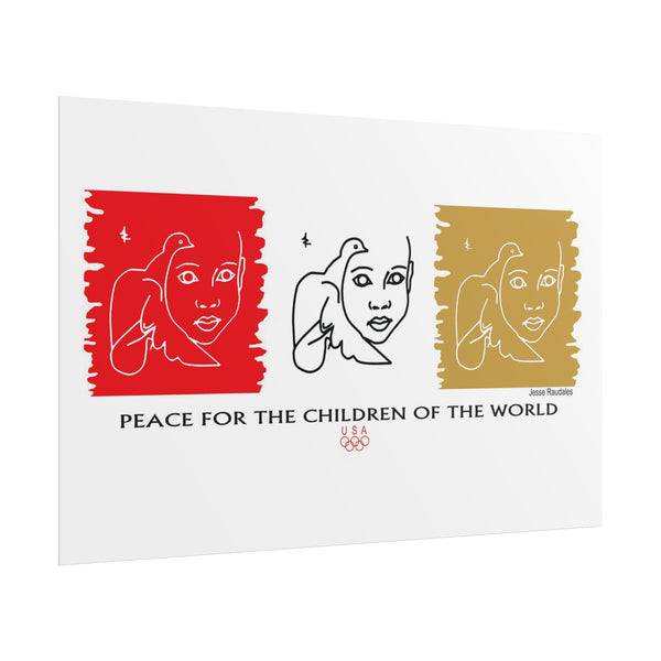 Peace For The Children Of The World by Jesse Raudales Rolled Posters