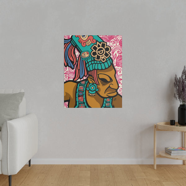 Mayan Warrior by Jesse Raudales Matte Canvas, Stretched, 0.75"