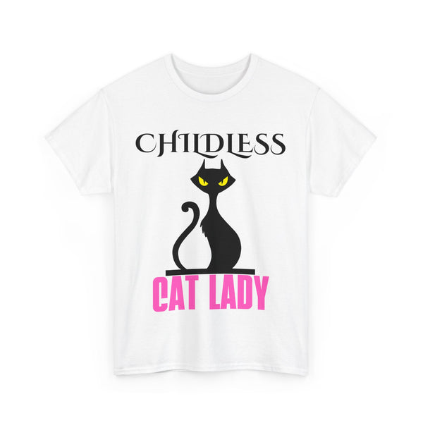 Childless Cat Lady by Jesse Raudales 2 Unisex Heavy Cotton Tee