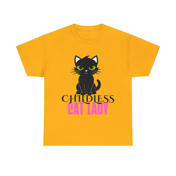 Childless Cat Lady by Jesse Raudales Unisex Heavy Cotton Tee