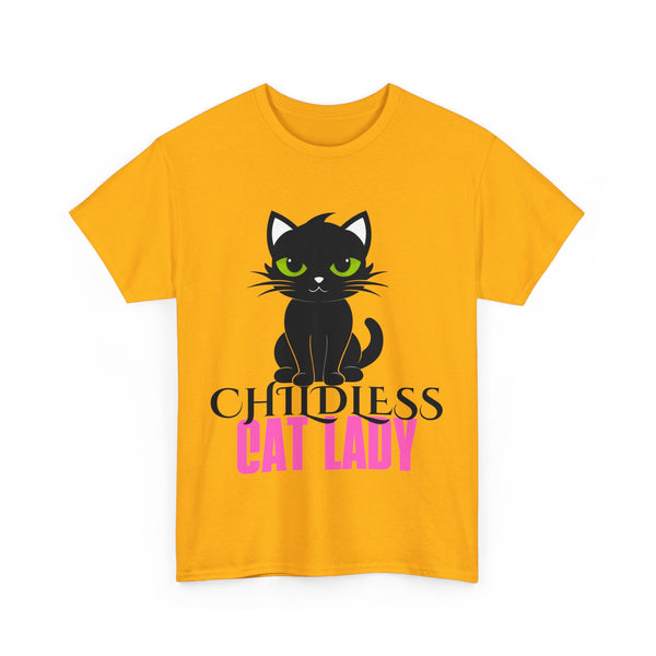 Childless Cat Lady by Jesse Raudales Unisex Heavy Cotton Tee