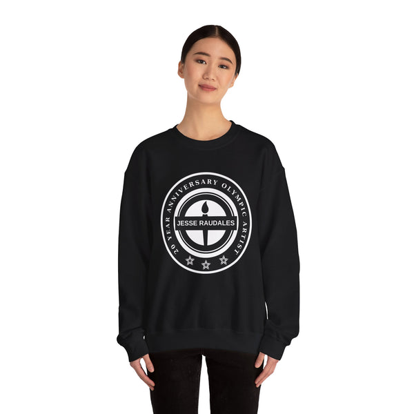 JRI 20 Year Anniversary Anniversary Olympic Artist Crest Sweatshirt — "Jesse Raudales" Logo Crewneck