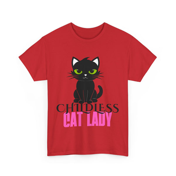 Childless Cat Lady by Jesse Raudales Unisex Heavy Cotton Tee