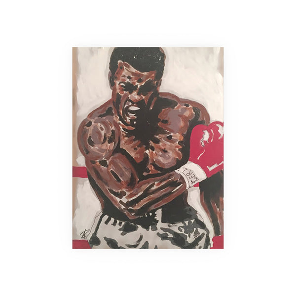 Ali by Jesse Raudales Boxer Fight Poster — Vintage Boxing Art Print (Satin or Matte)