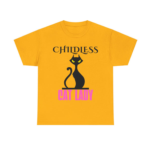 Childless Cat Lady by Jesse Raudales 2 Unisex Heavy Cotton Tee