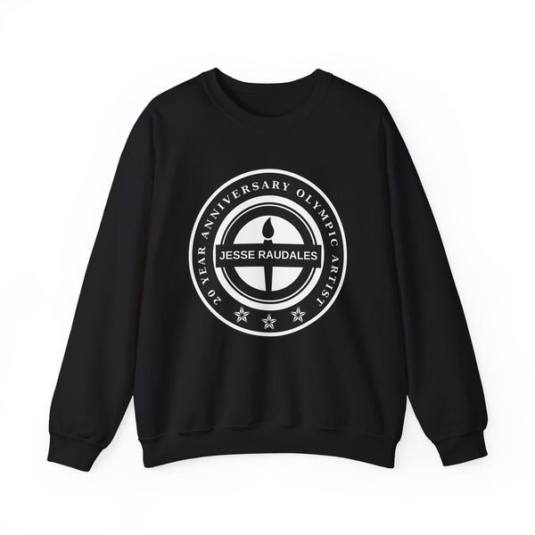 JRI 20 Year Anniversary Anniversary Olympic Artist Crest Sweatshirt — "Jesse Raudales" Logo Crewneck