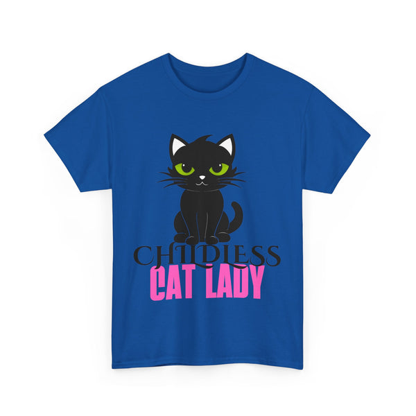 Childless Cat Lady by Jesse Raudales Unisex Heavy Cotton Tee