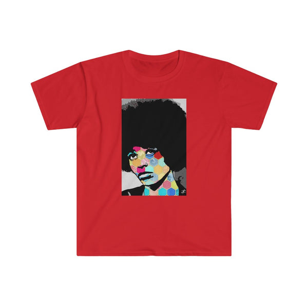Angela Davis Tshirt by Jesse Raudales Unisex Softstyle T-Shirt