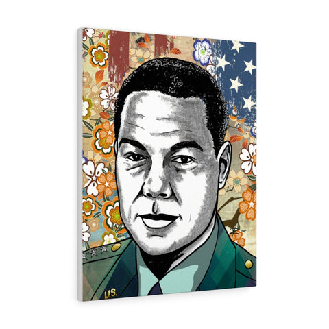 Colin Powell by Jesse Raudales Canvas Gallery Wraps