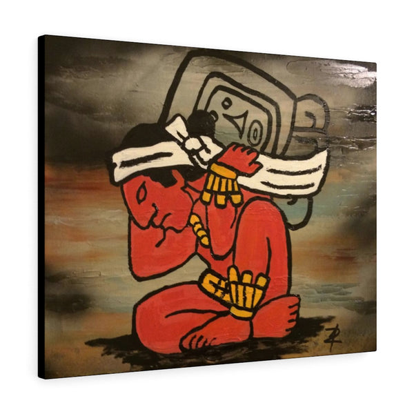 Aztec Farmer by Jesse Raudales Canvas Gallery Wraps