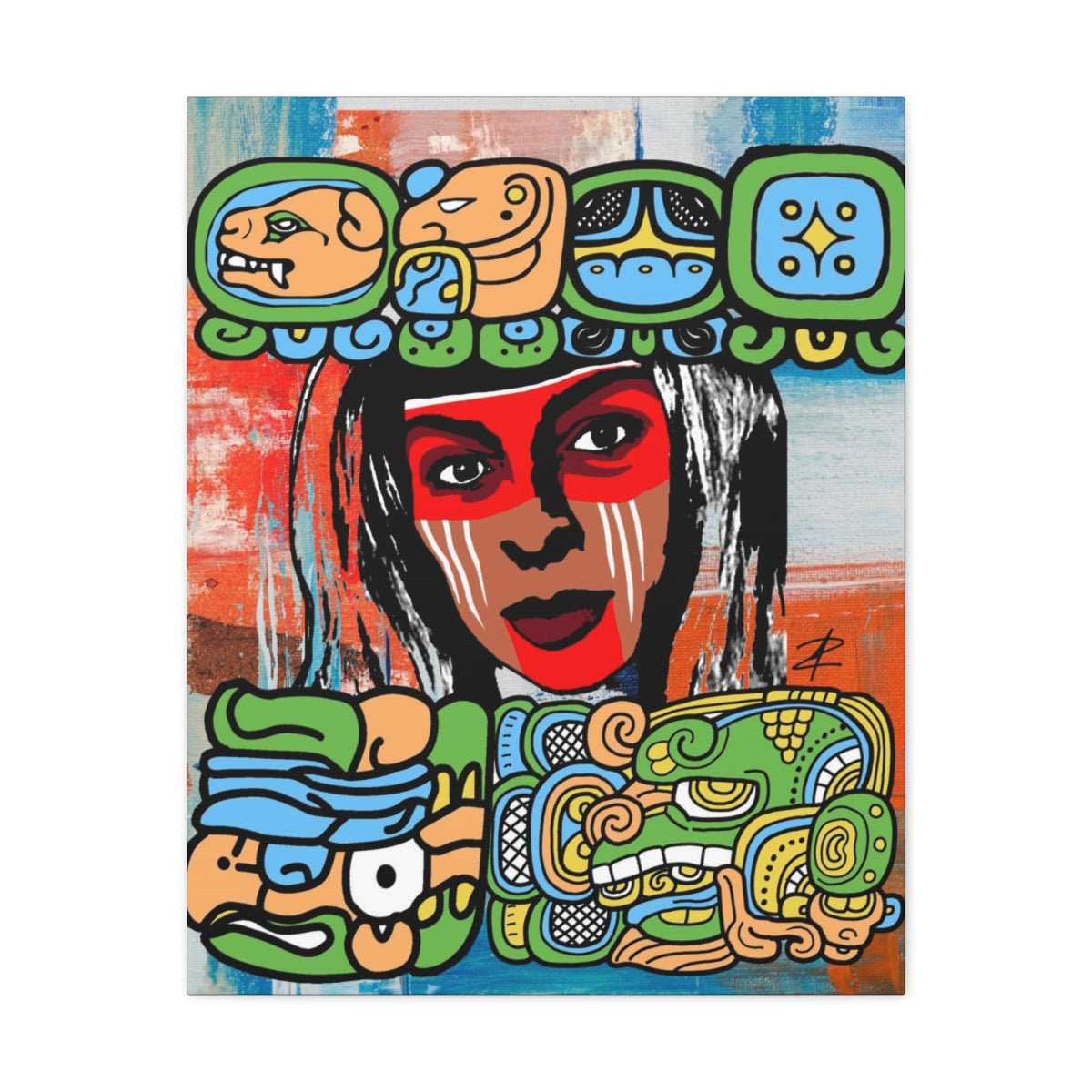 Mayan Life by Jesse Raudales Canvas Gallery Wraps