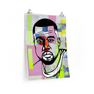 Kanye West by Jesse Raudales Premium Matte vertical posters