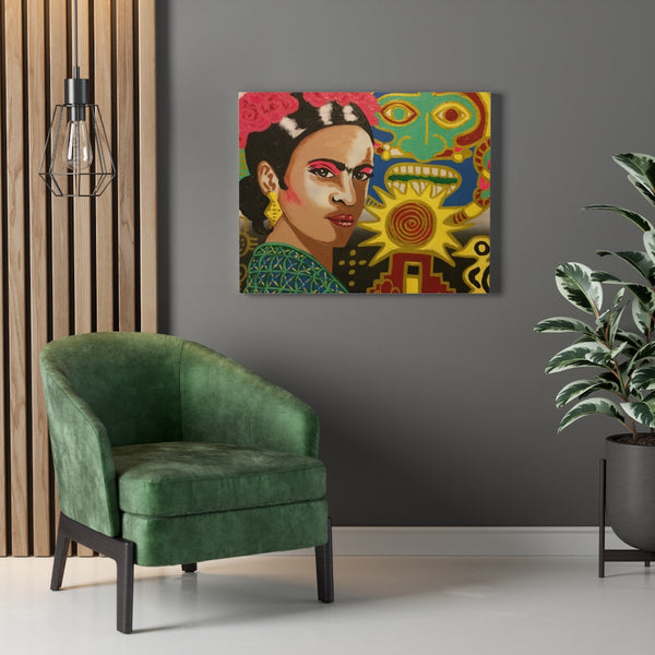 Frida Kahlo by Jesse Raudales Canvas Art Prints