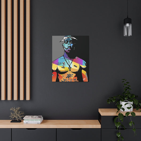 2PAC by Jesse Raudales Canvas Gallery Wraps