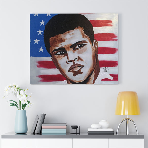 Cassius Clay by Jesse Raudales Canvas Gallery Wraps