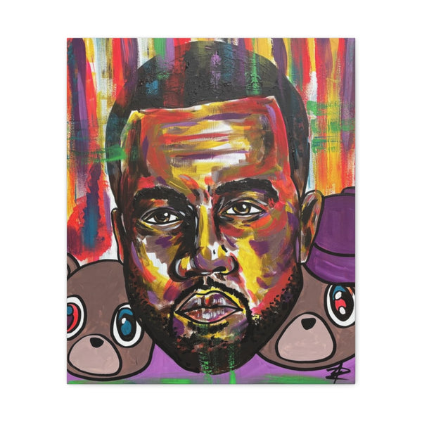 Through The Fire Kanye West by Jesse Raudales Canvas Gallery Wraps