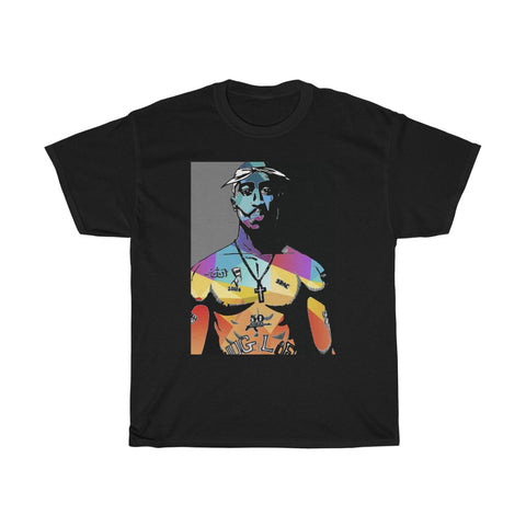 2 Pac by Jesse Raudales Unisex Heavy Cotton Tee
