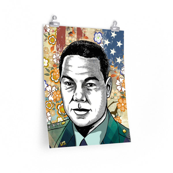 Colin Powell by Jesse Raudales Premium Matte vertical posters
