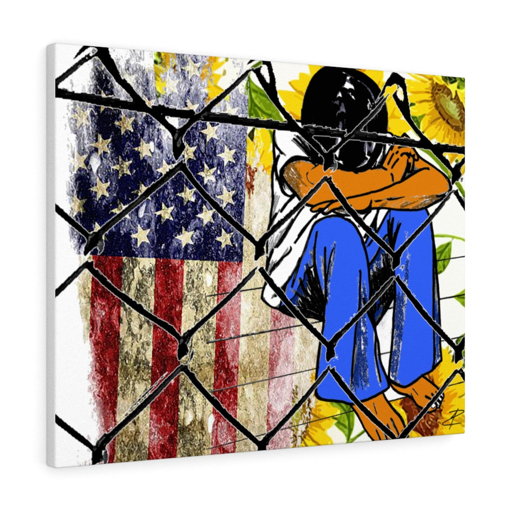 Kids In Cages by Jesse Raudales Canvas Gallery Wraps